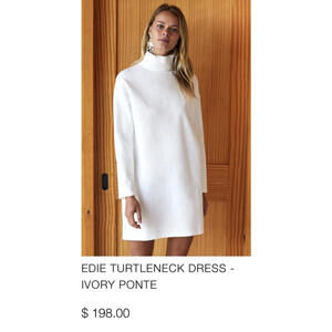 $198 Emerson Fry Edie Turtleneck Dress Ivory XS